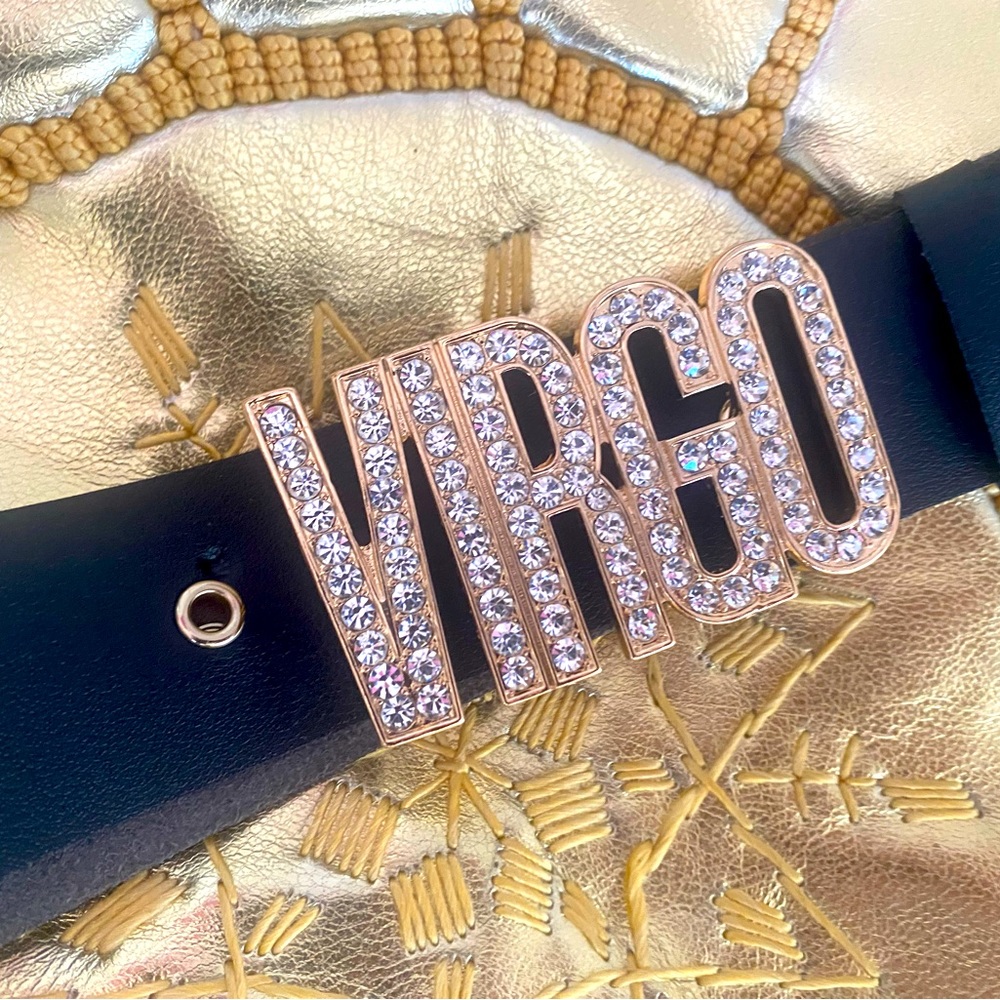 VIRGO SEASON FABULOUS EPIC STATEMENT GOLD VIRGO BELT